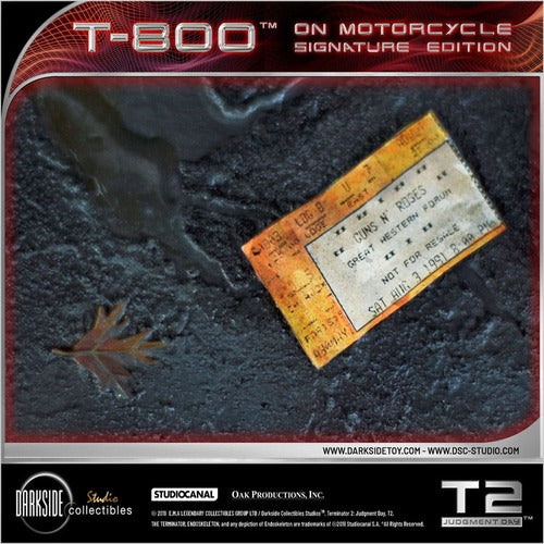 Terminator 2 statuette T-800 On Motorcycle Limited Signature Edition 70 cm