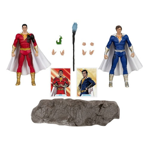 DC Multiverse Actionfiguren 2er-Pack Shazam (Battle Damage) & Freddie Freeman (Gold Label) 18 cm