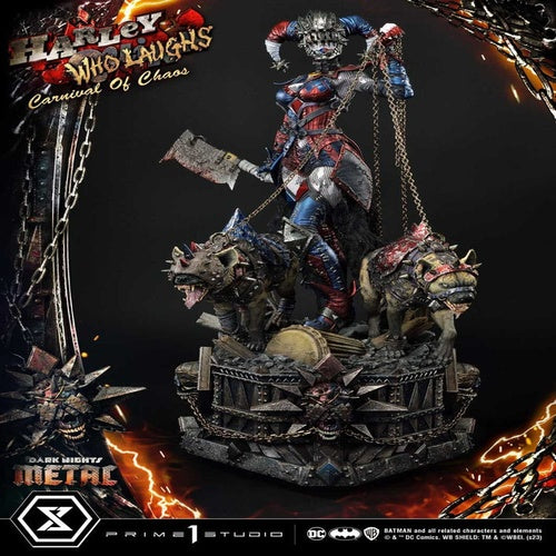 Dark Nights: Metal Museum Masterline Series Statue 1/3 Harley Quinn Who Laughs Concept Design by Caelos D`anda Deluxe Bonus Version 78 cm