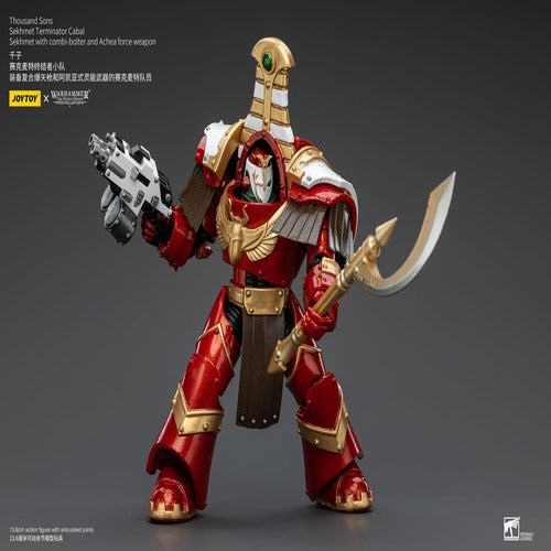 Warhammer The Horus Heresy figurine 1/18 Thousand Sons Sekhmet Terminator Cabal Sekhmet with Combi-Bolter and Achea Force Weapon 14 cm