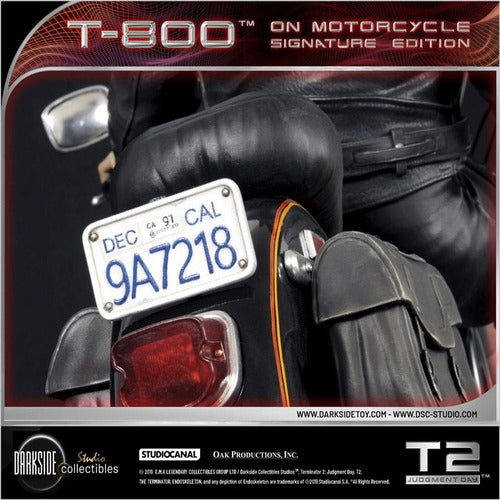 Terminator 2 statuette T-800 On Motorcycle Limited Signature Edition 70 cm