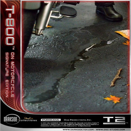 Terminator 2 statuette T-800 On Motorcycle Limited Signature Edition 70 cm