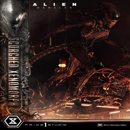 Alien: Romulus statuette Museum Masterline XL 1/3 Scorched Xenomorph 98 cm