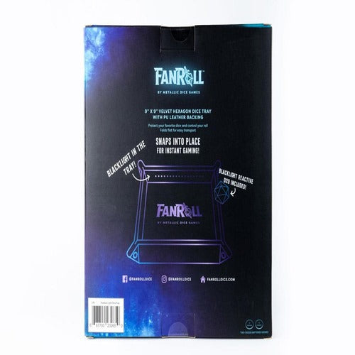FanRoll Shadowlight Faltbarer Blacklight Würfelteller Black