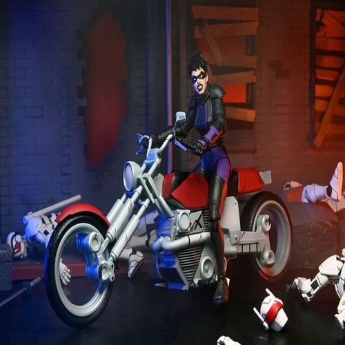 Tortues Ninja (The Last Ronin The Lost Years) figurine Casey Marie with Last Ronin Motorcycle 18 cm