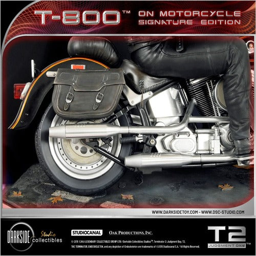 Terminator 2 statuette T-800 On Motorcycle Limited Signature Edition 70 cm