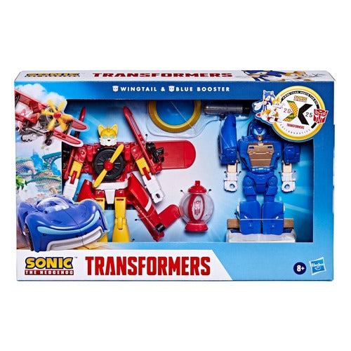 Sonic the Hedgehog x Transformers pack 2 figurines Wingtail & Blue Booster 13 cm