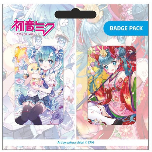 Hatsune Miku Ansteck-Buttons Doppelpack Set B