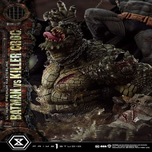 Batman Ultimate Premium Masterline Series Statue Batman Versus Killer Croc Deluxe Version 71 cm