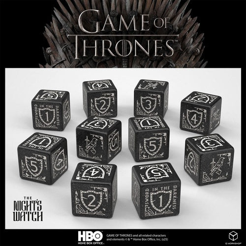 Game of Thrones pack dés Night's Watch 10xD6 (10)