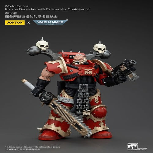 Warhammer 40k figurine 1/18 World Eaters Khorne Berzerker with Eviscerator Chainsword 13 cm