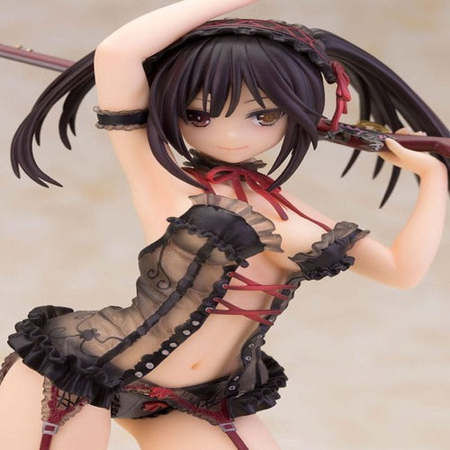 Date A Live statuette 1/7 Kurumi Tokisaki Lingerie Ver. Black 24 cm
