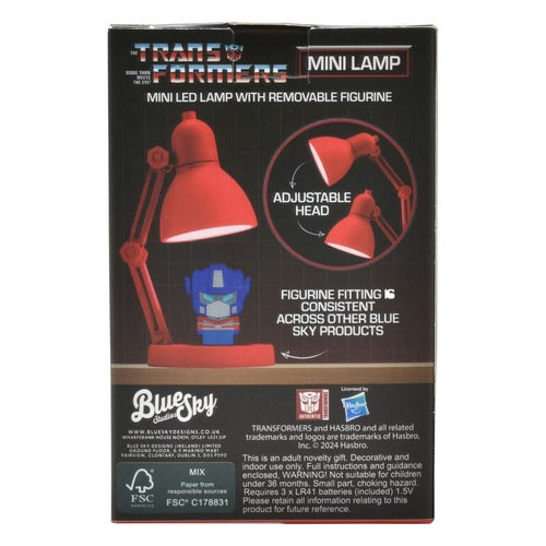 Transformers lampe LED mini avec figurine 10 cm