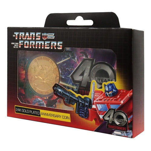Transformers Sammelmünze 40th Anniversary 24k Gold Plated Edition 4 cm