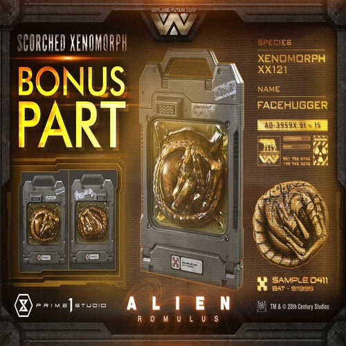 Alien: Romulus statuette Museum Masterline XL 1/3 Scorched Xenomorph Deluxe Bonus Version 98 cm