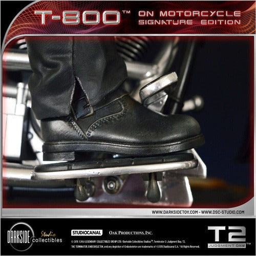 Terminator 2 statuette T-800 On Motorcycle Limited Signature Edition 70 cm