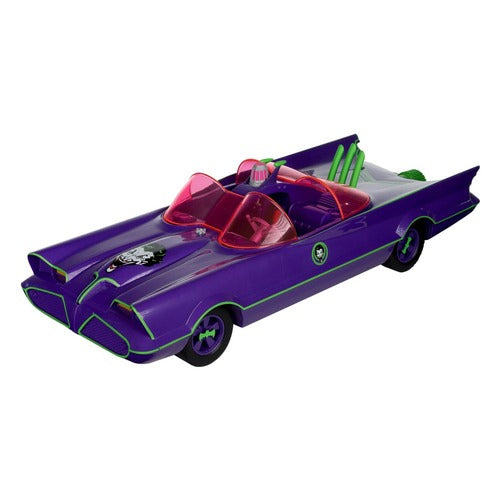 DC Retro figurine avec voiture Batman 66 Batmobil with Joker (Gold Label)