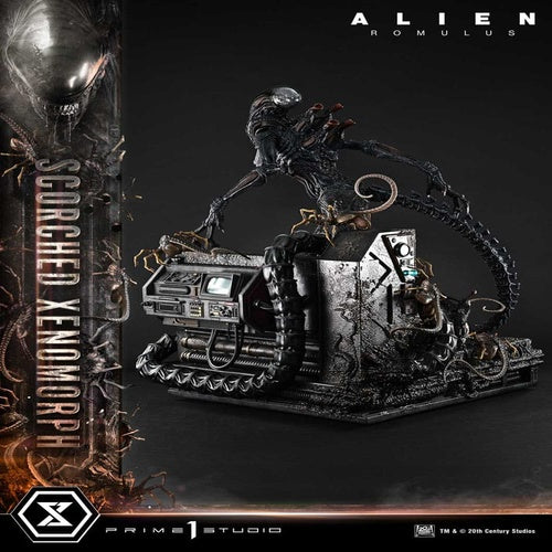 Alien: Romulus statuette Museum Masterline XL 1/3 Scorched Xenomorph 98 cm