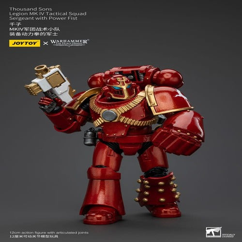 Warhammer The Horus Heresy figurine 1/18 Thousand Sons Legion MK IV Tactical Squad Sergeant with Power Fist 12 cm
