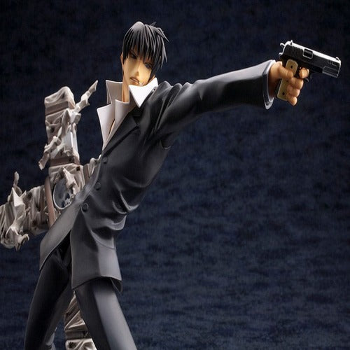 Trigun Badlands Rumble statuette PVC ARTFX J 1/8 Nicholas D. Wolfwood Renewal Package Version 20 cm