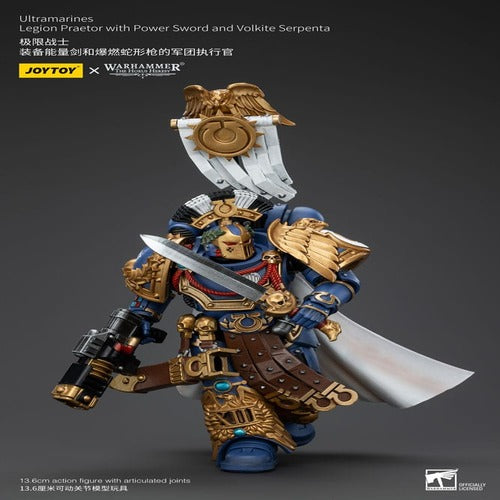Warhammer The Horus Heresy figurine 1/18 Ultramarines Legion Praetor with Power Sword and Volkite Serpenta 20 cm