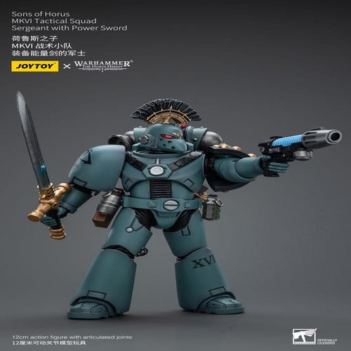 Warhammer The Horus Heresy figurine 1/18 Sons of Horus MKVI Tactical Squad Sergeant with Power Sword 12 cm