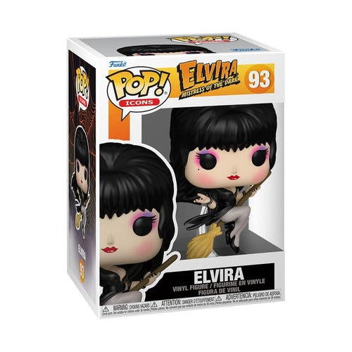 Elvira POP! Icons Vinyl Figurine Elvira Broom 9 cm