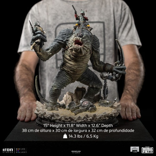Das Buch von Boba Fett Demi Art Scale Statue 1/20 Boba Fett & Rancor 38 cm