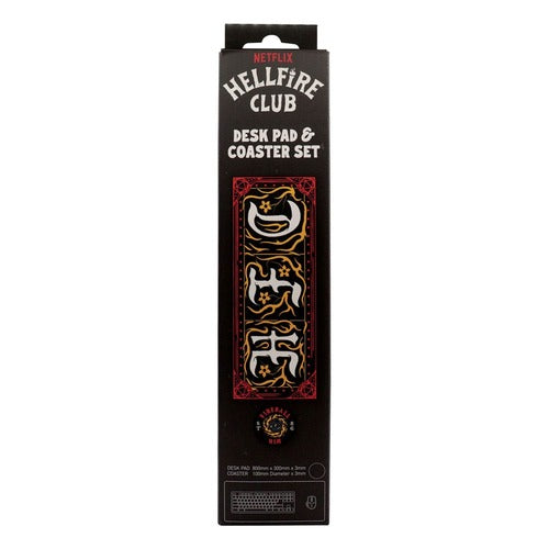 Stranger Things Schreibtischunterlage & Untersetzer Hellfire Club