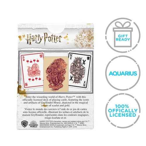 Harry Potter jeu de cartes à jouer Gryffondor