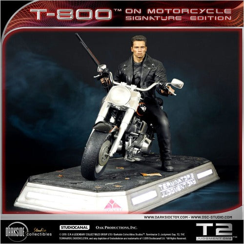 Terminator 2 statuette T-800 On Motorcycle Limited Signature Edition 70 cm