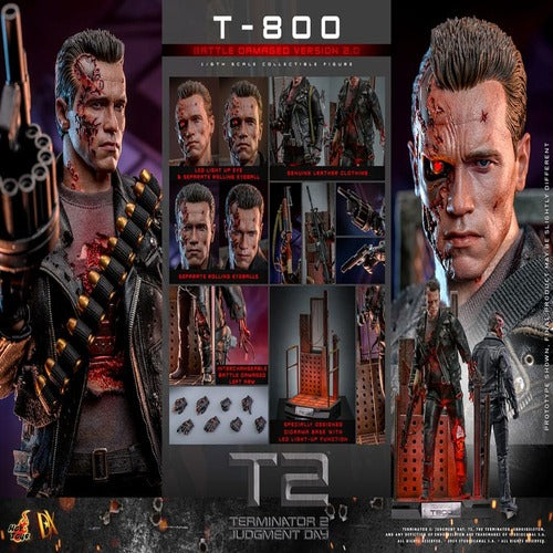 Terminator 2 figurine 1/6 Movie Masterpiece T-800 Battle Damaged Version 2.0 32 cm