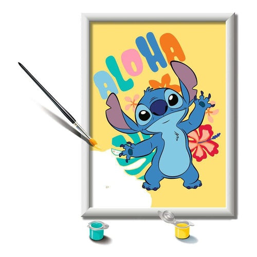 Disney set de peinture par numéros Aloha Stitch 18 x 24 cm *ALLEMAND*