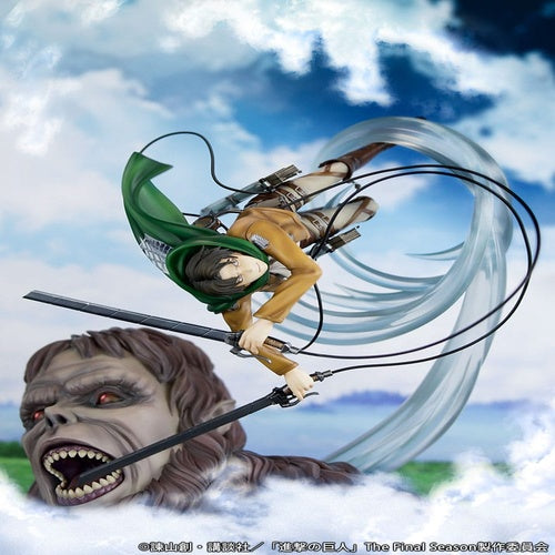 Attack on Titan statuette PVC 1/7 Levi vs Beast Titan Ver. 28 cm