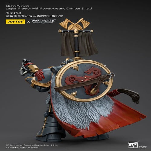 Warhammer The Horus Heresy figurine 1/18 Space Wolves Legion Praetor with Power Axe and Combat Shield 12 cm
