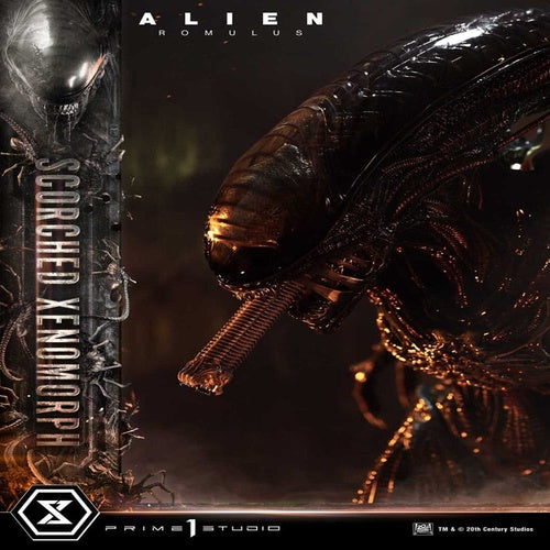 Alien: Romulus statuette Museum Masterline XL 1/3 Scorched Xenomorph 98 cm