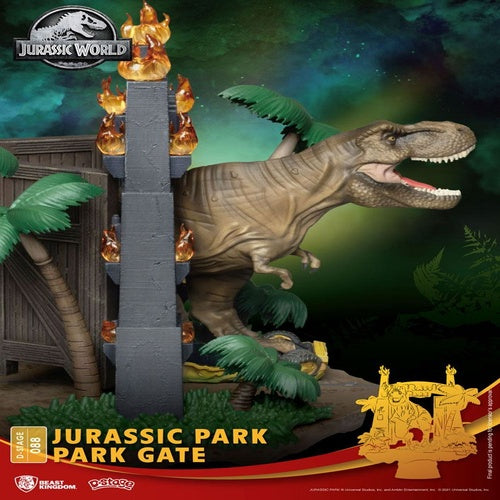 Jurassic Park D-Stage PVC Diorama Park Gate 15 cm reproduktion