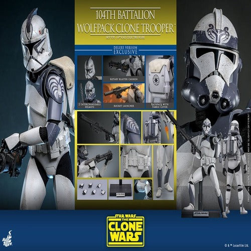 Star Wars The Clone Wars figurine 1/6 104th Battalion Wolfpack Clone Trooper Deluxe Version 30 cm