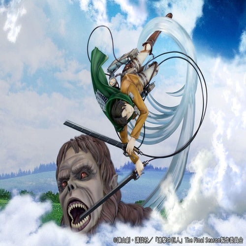 Attack on Titan statuette PVC 1/7 Levi vs Beast Titan Ver. 28 cm