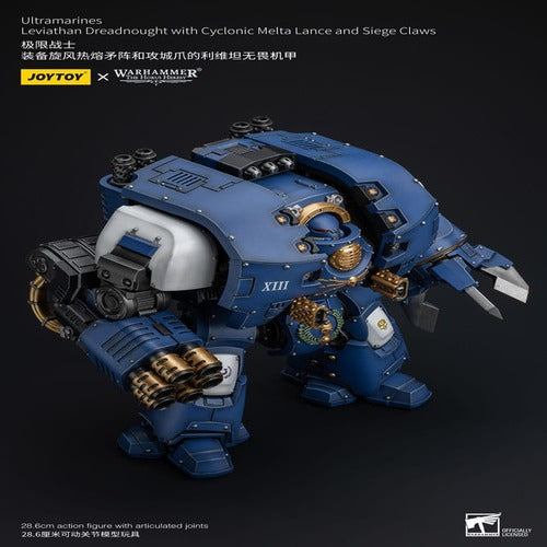 Warhammer The Horus Heresy figurine 1/18 Ultramarines Leviathan Dreadnought with Cyclonic Melta Lance And Siege Claws 29 cm