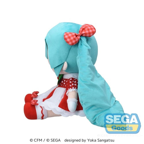 Character Vocal Series 01: Hatsune Miku peluche Fuwa Petit Hatsune Miku x Love and Berry Dress Up and Dance! Lovely Strawberry 40 cm