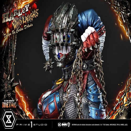 Dark Nights: Metal Museum Masterline Series Statue 1/3 Harley Quinn Who Laughs Concept Design by Caelos D`anda Deluxe Bonus Version 78 cm