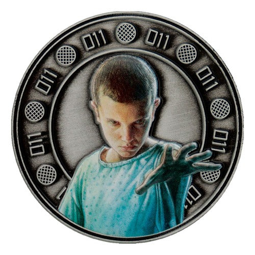 Stranger Things Sammelmünze Eleven & Hopper 4 cm