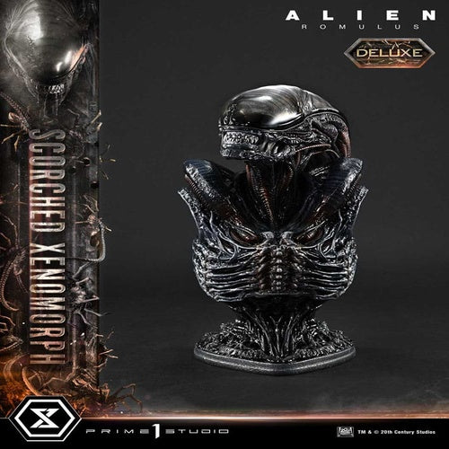 Alien: Romulus statuette Museum Masterline XL 1/3 Scorched Xenomorph Deluxe Bonus Version 98 cm