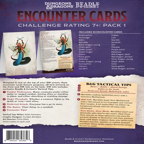 Dungeons & Dragons RPG Begegnungskarten Challenge Rating 7+: Pack 1 *englisch*