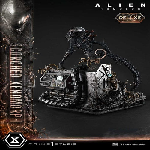 Alien: Romulus statuette Museum Masterline XL 1/3 Scorched Xenomorph Deluxe Bonus Version 98 cm