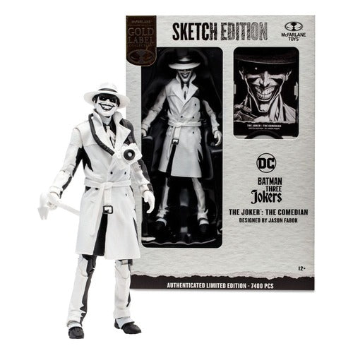 Batman: Three Jokers DC Multiverse figurine The Joker: The Comedian Sketch Edition (Gold Label) 18 cm
