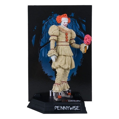 Welcome to Derry statuette PVC Movie Maniacs Pennywise (Flashback) (Gold Label) 16 cm