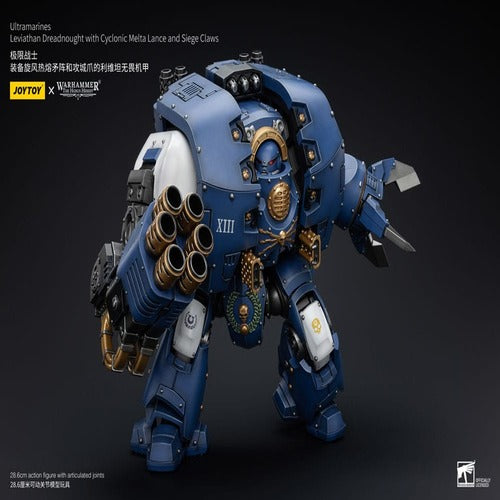 Warhammer The Horus Heresy figurine 1/18 Ultramarines Leviathan Dreadnought with Cyclonic Melta Lance And Siege Claws 29 cm