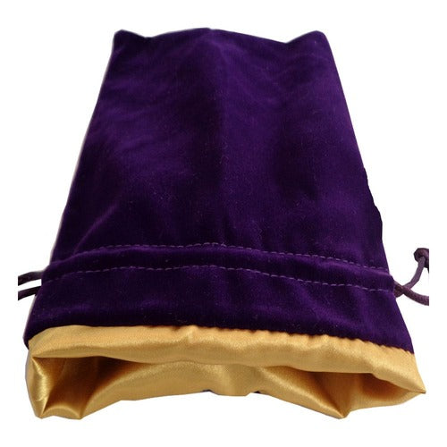 FanRoll Würfelbeutel Velvet Purple with Golden Satin Large